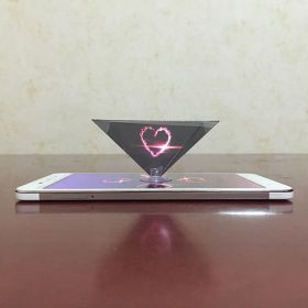 DIY Holographic 3D Projector Pyramid Virtual Stereo Naked Eye