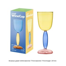 Borosilicate Handmade Red Wine Glass (Option: Yellow Bordeaux Cup 260ml)