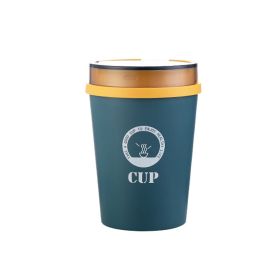 Student Office Worker Breakfast Coffee Milk Tea Cup With Spoon (Color: Blue)