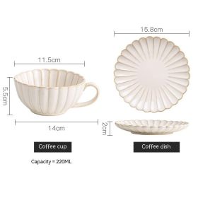 Japanese Retro Ceramic Coffee Set (Option: Beige Cup And Saucer-220ml)